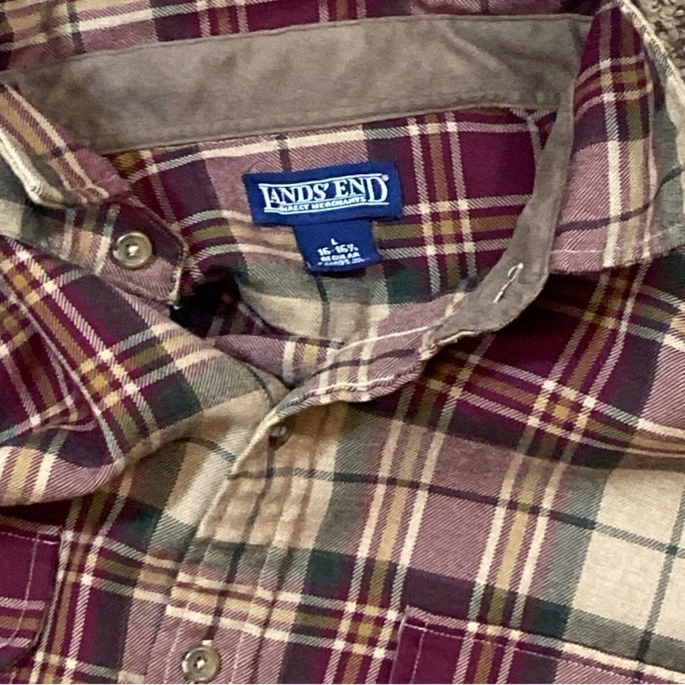 ALANDS END Vintage Men’s Shirt Size L 💯 Wool